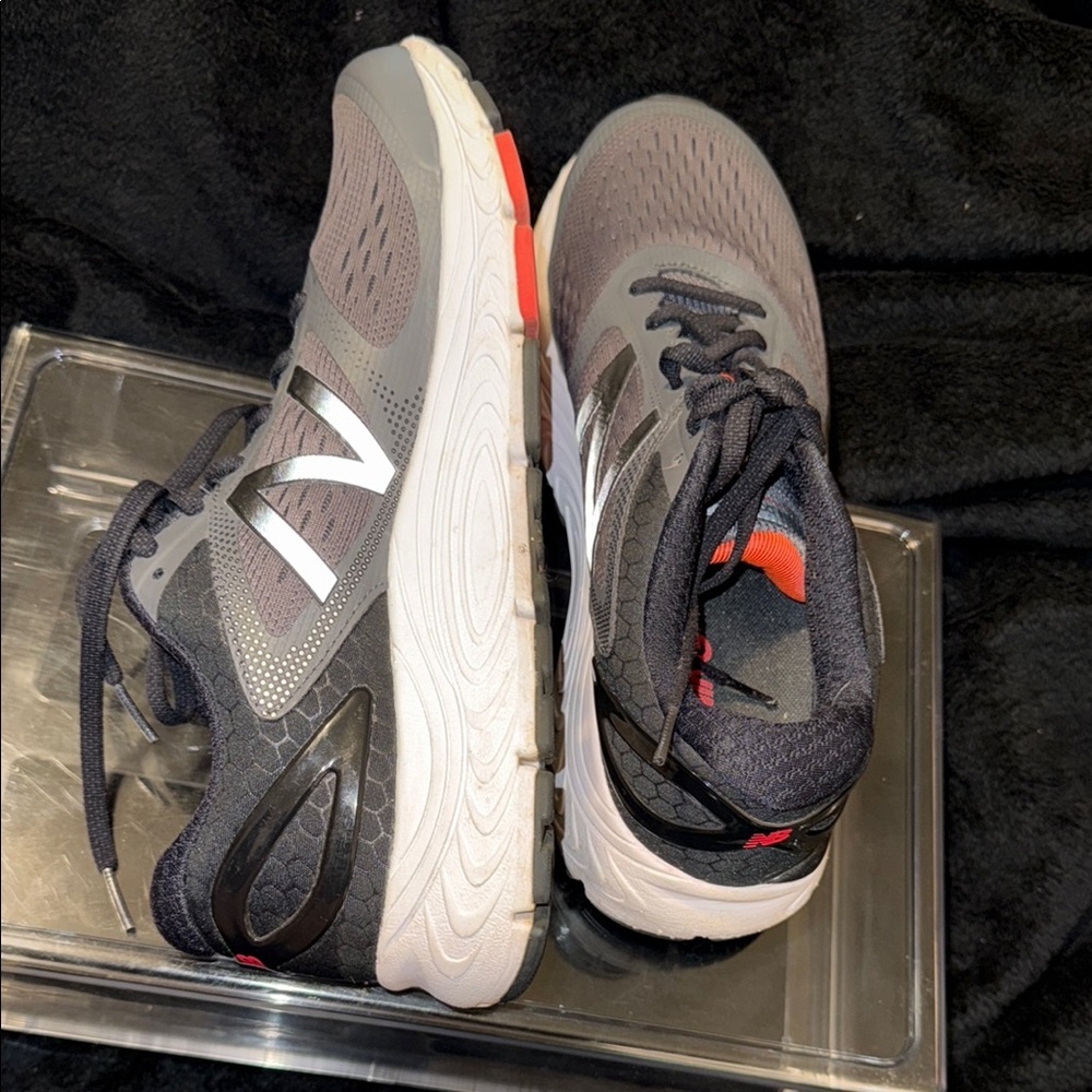 New Balance Charcoal and Black Athletic Sneakers - Picture 9 of 11